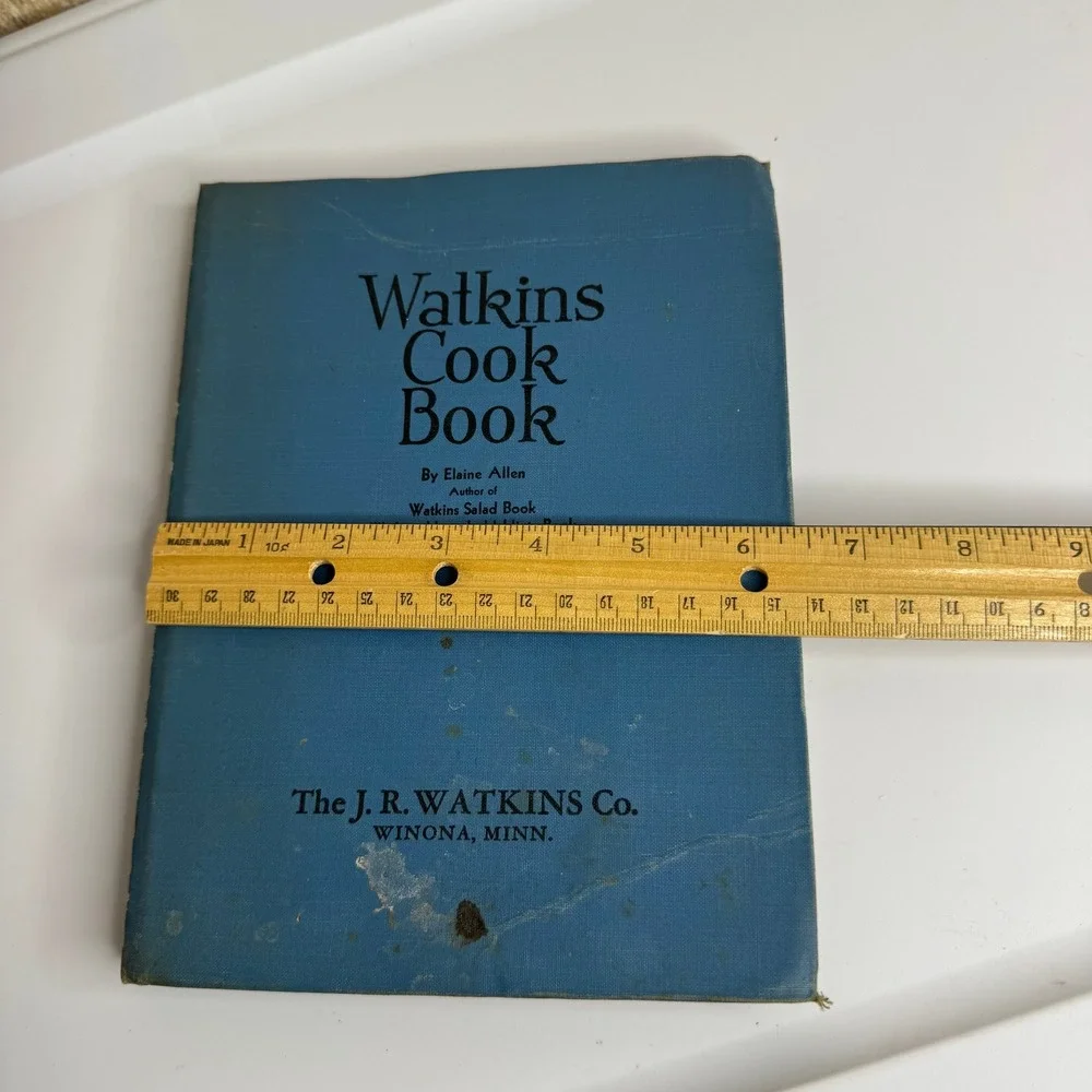 Vintage Watkins Cook Book by Elaine Allen J.R. Watkins Co. Blue Spiral‎ Bound